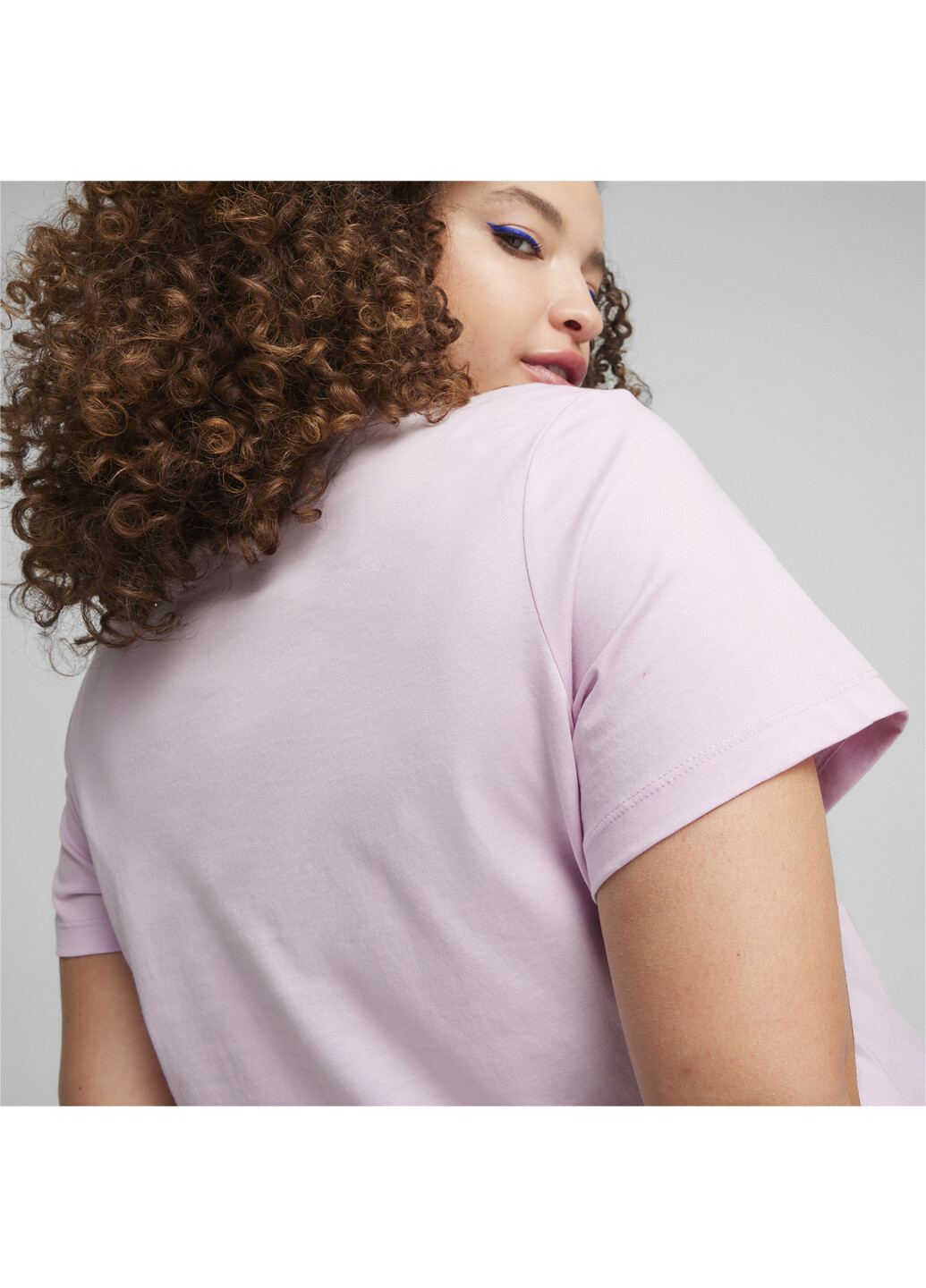 Фіолетова всесезон футболка essentials+ embroidery women's tee Puma