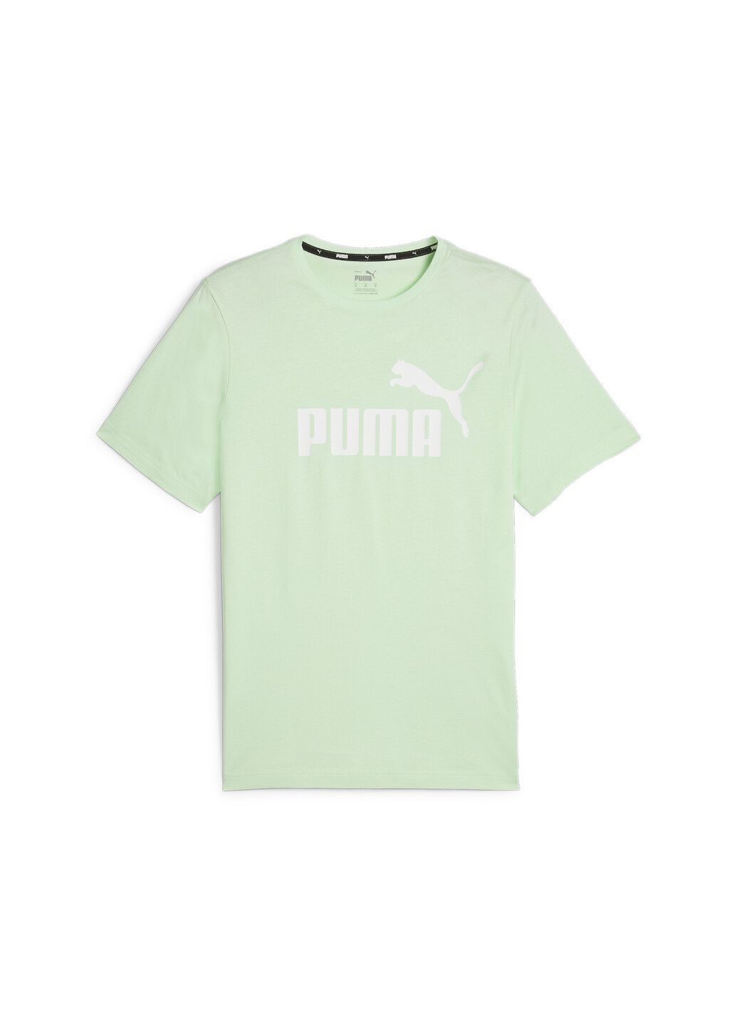 Зеленая футболка essentials logo men's tee Puma
