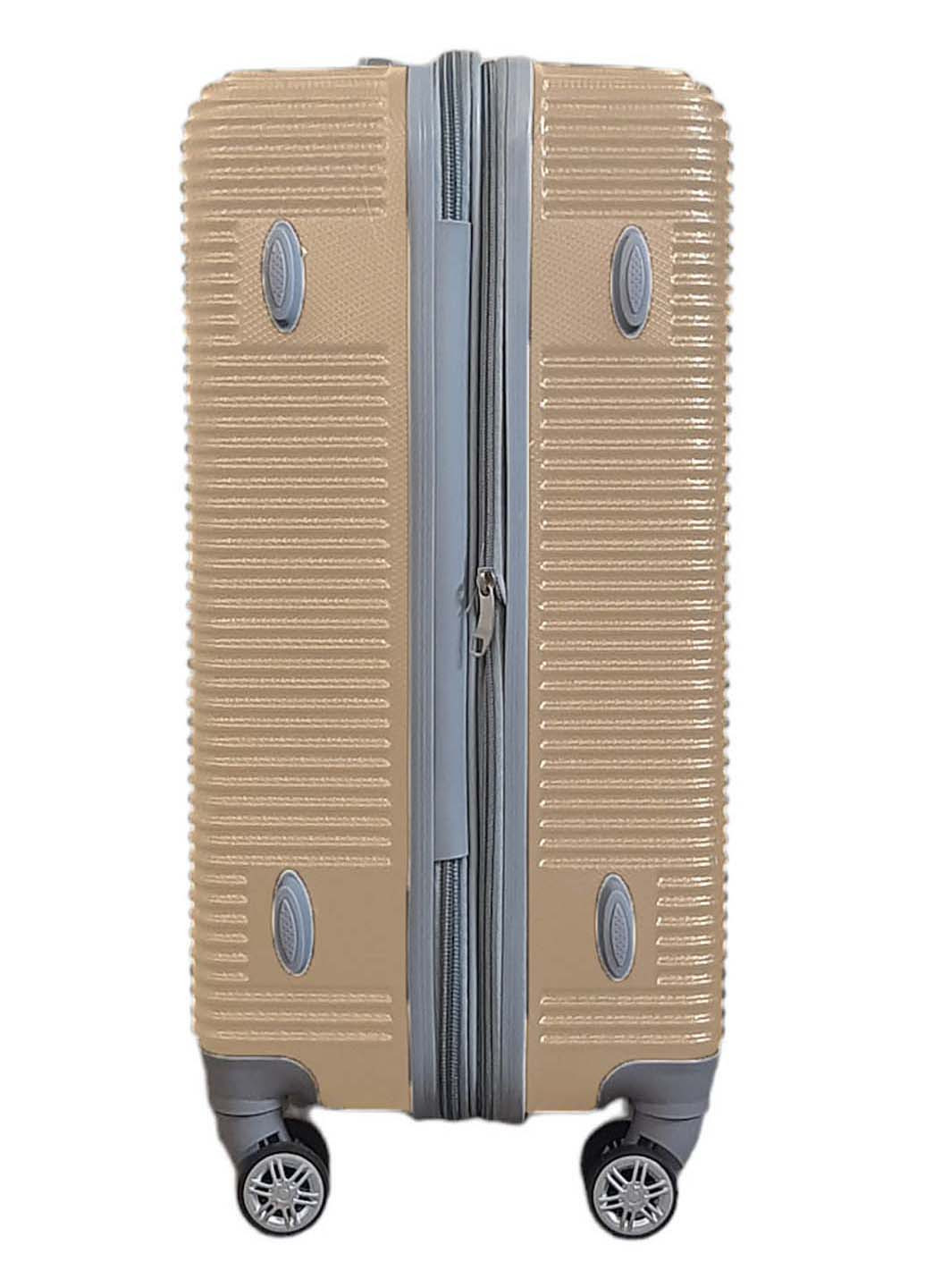 Валіза дорожня середня M 0508 пластикова Carbon (290664409)