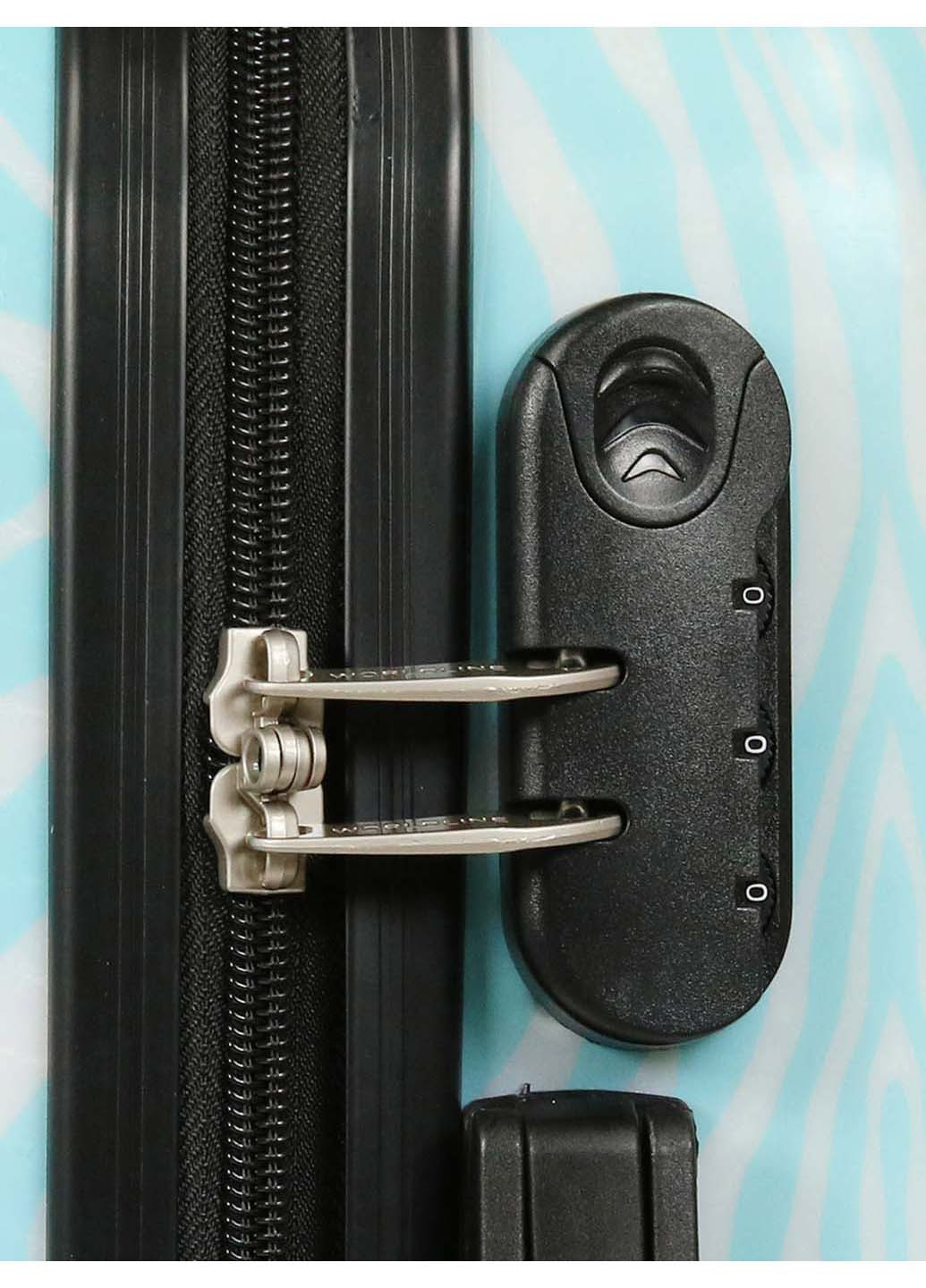 Валіза Малий (S) Полікарбонат під Ручну поклажу 809 Zebra 44 л 54x39x23 см AIRTEX (290664330)