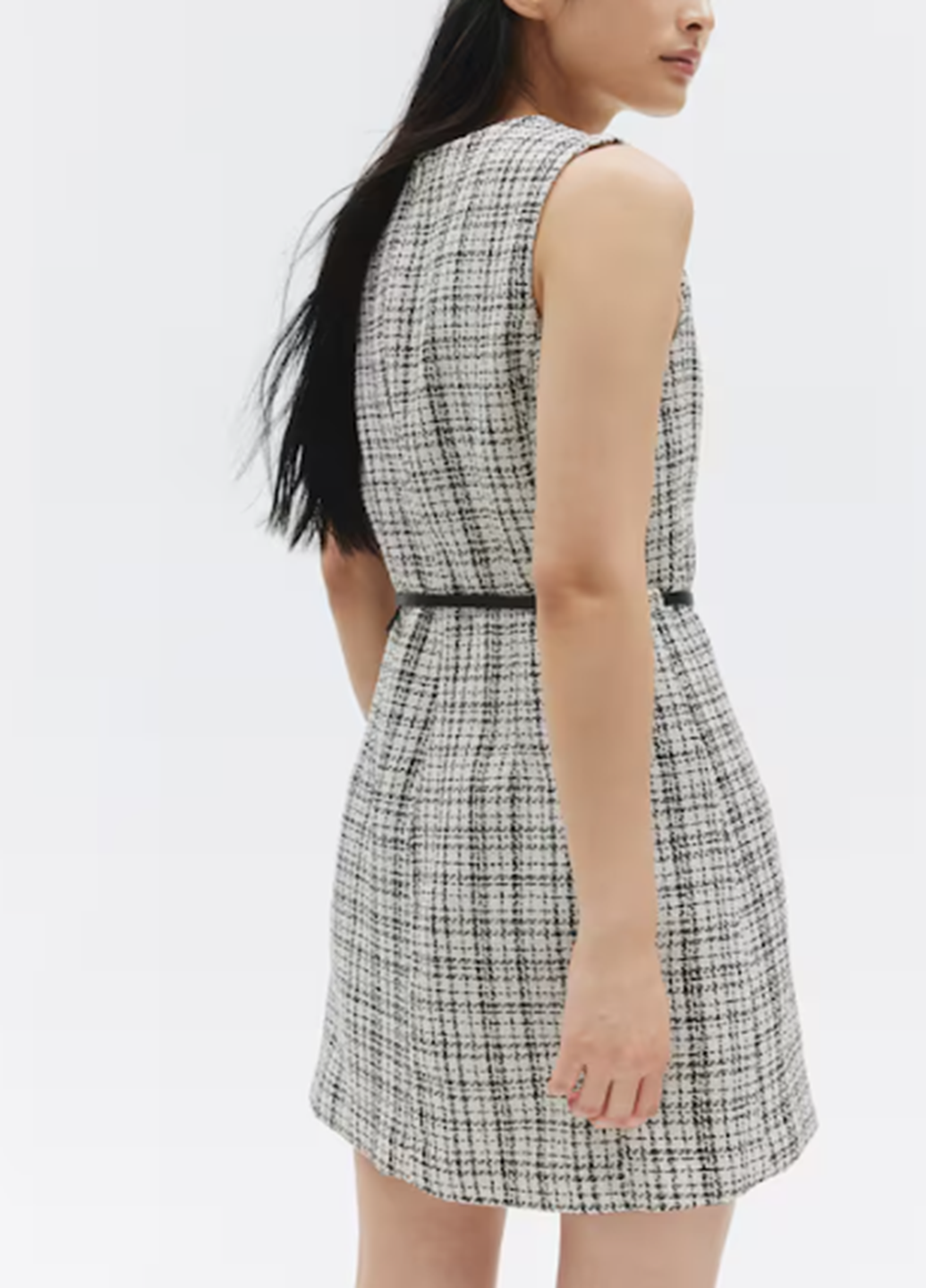 Світло-бежева повсякденний сукня H&M в клітинку