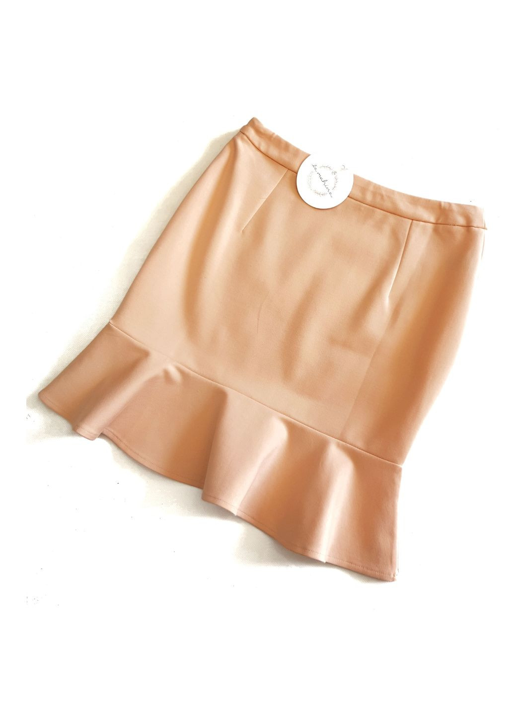 Світла персикова спідниця зі шляркою внизу La Malrina No Brand (256550825)