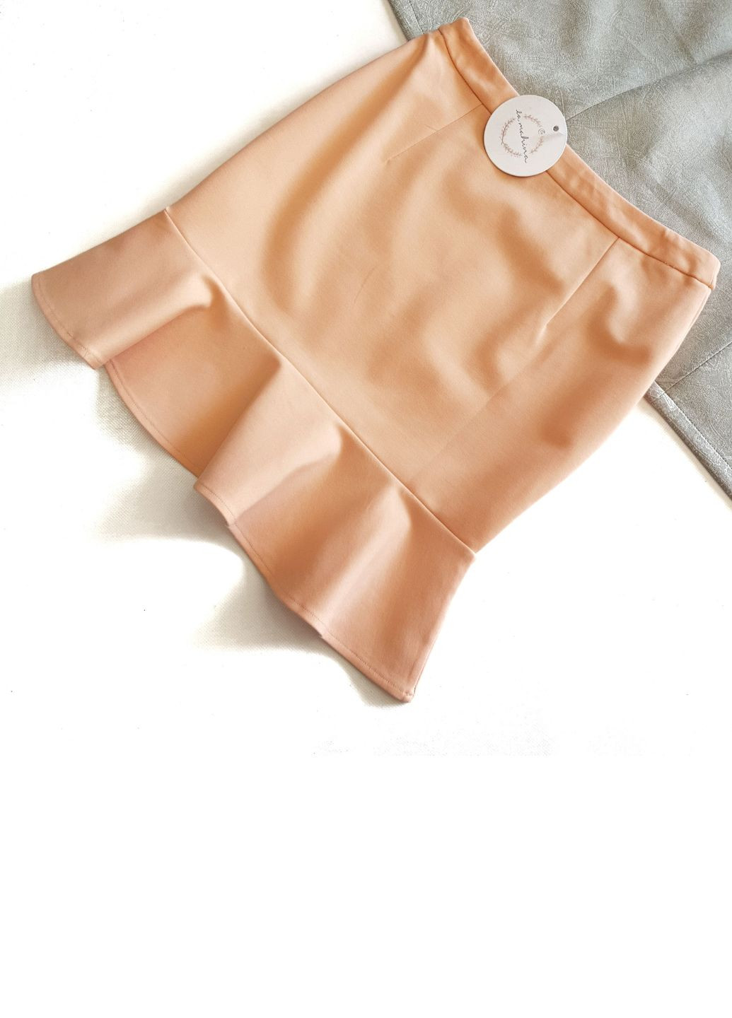 Світла персикова спідниця зі шляркою внизу La Malrina No Brand (256550825)