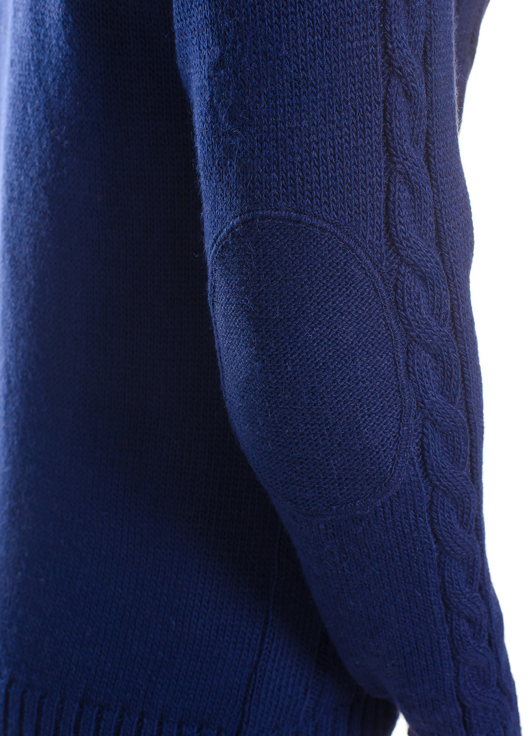 Темно-синий теплый джемпер с налокотниками SVTR