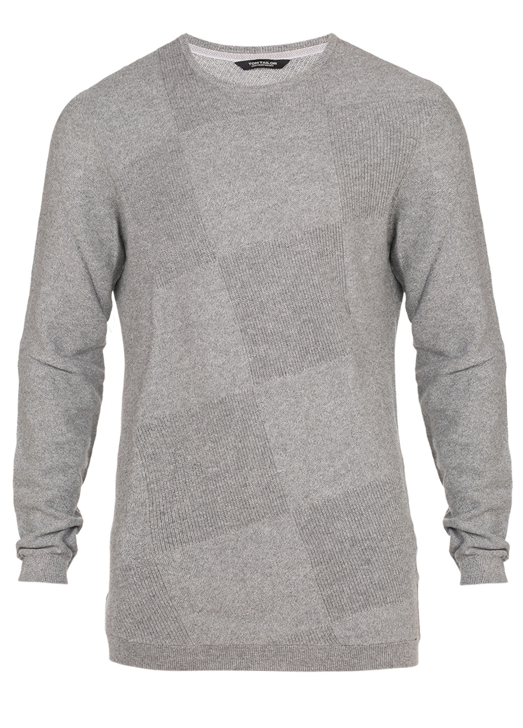 Серый демисезонный мужской серый свитер джемпер Tom Tailor