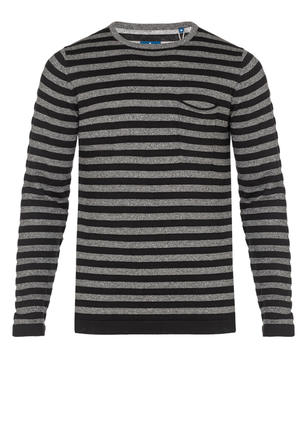 Черный демисезонный мужской джемпер в полоску джемпер Tom Tailor