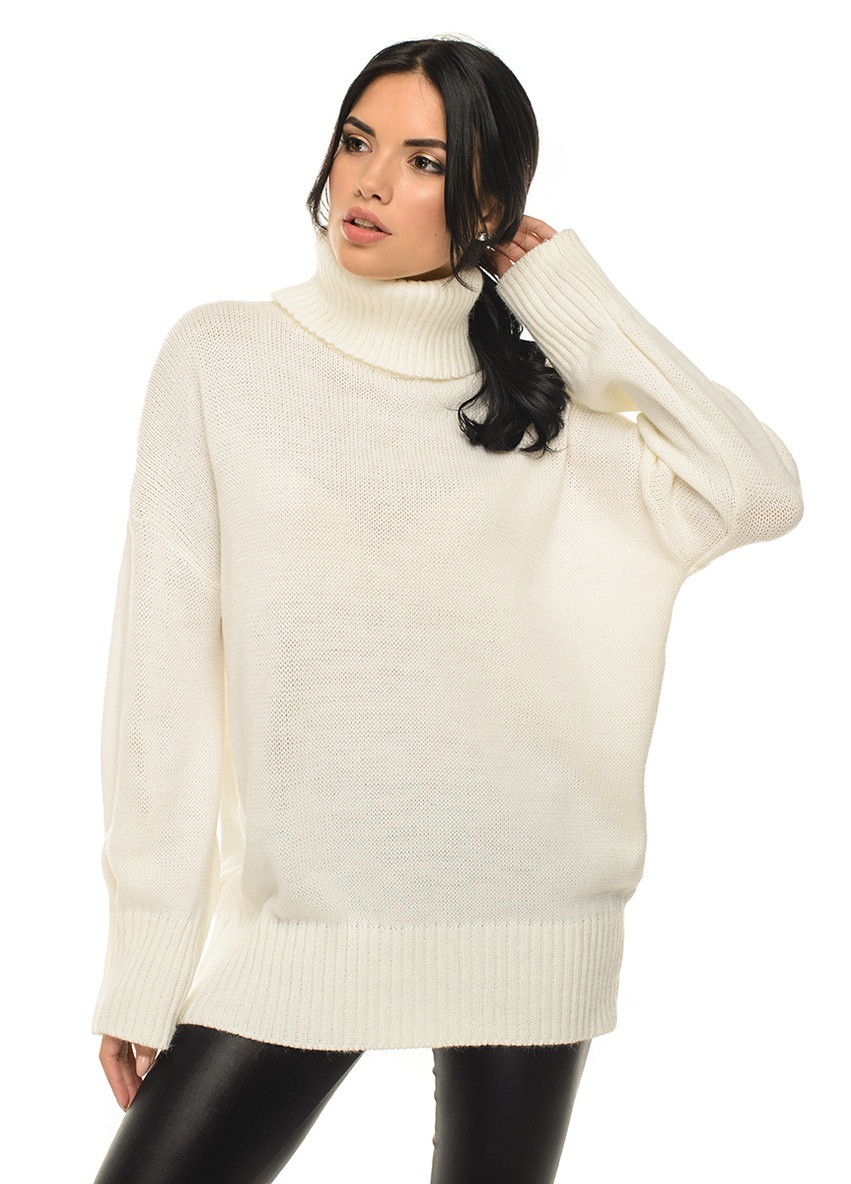 Молочный свободный женский свитер SVTR