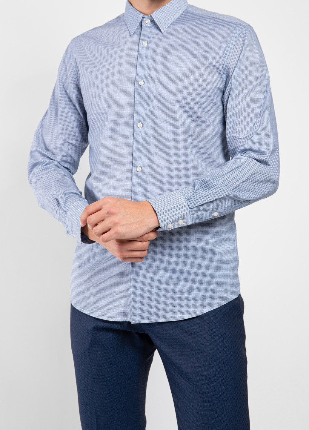 Голубой кэжуал рубашка Antony Morato