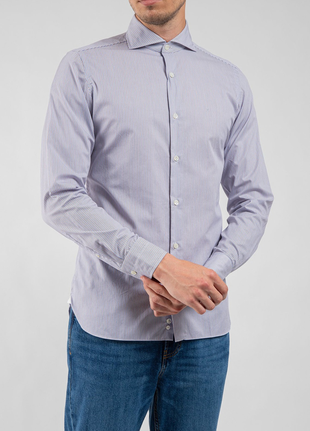 Голубой кэжуал рубашка Giampaolo