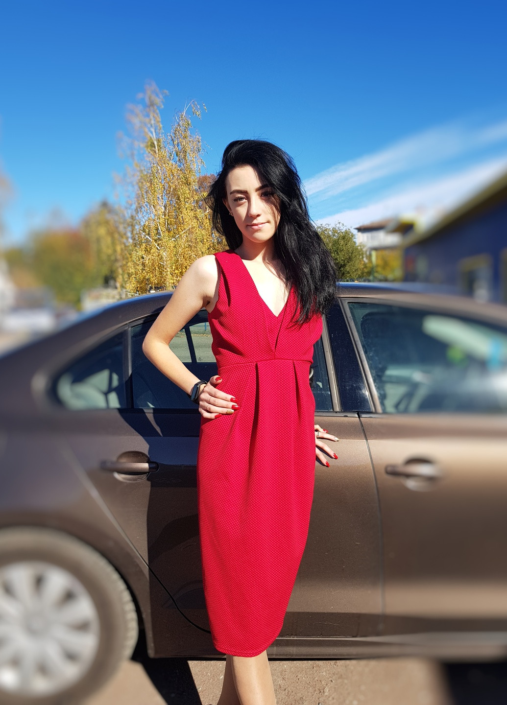 Бордовое платье-сарафан бордовое Asos
