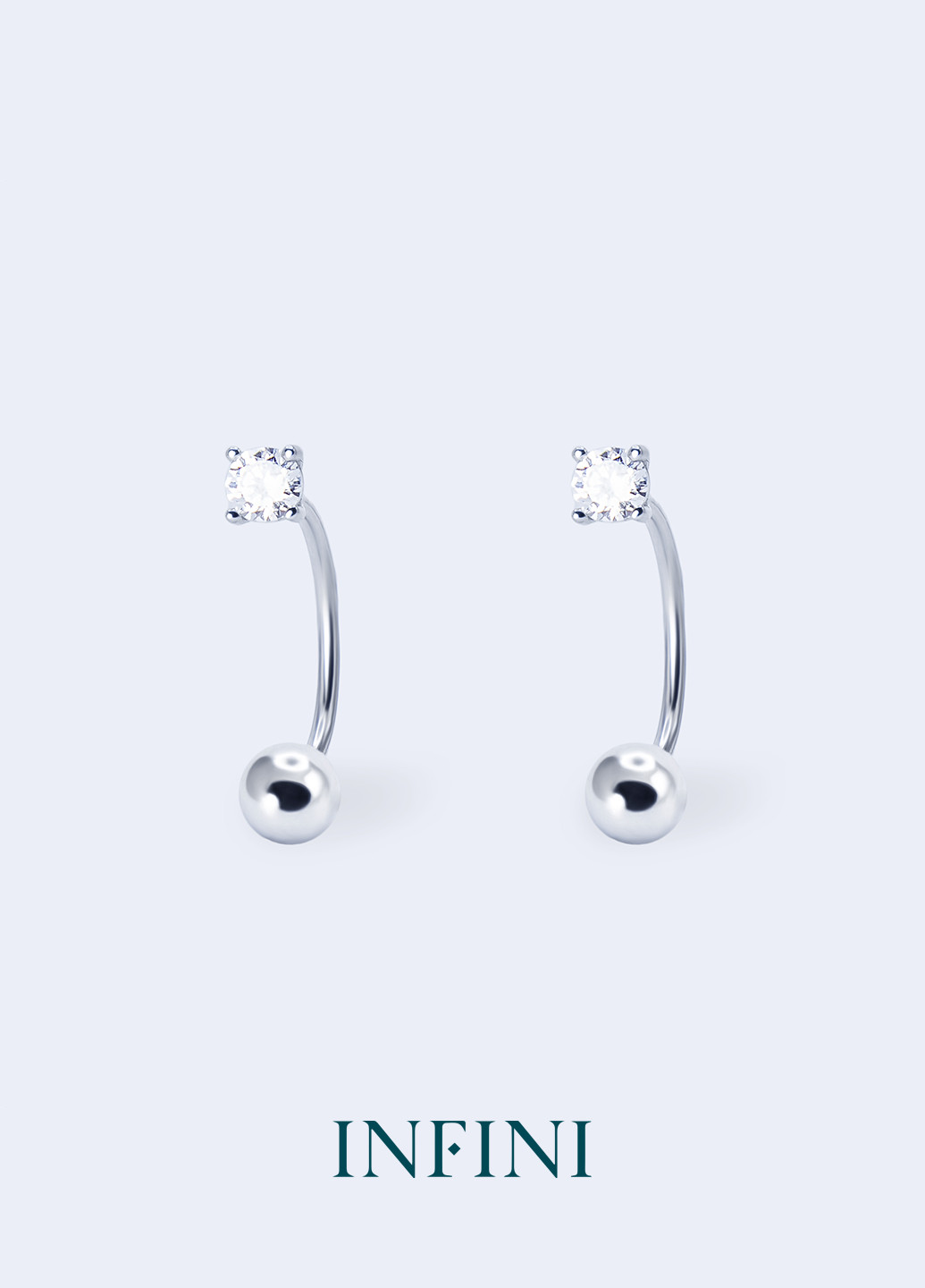 Серьги серебряные Infini (256615137)