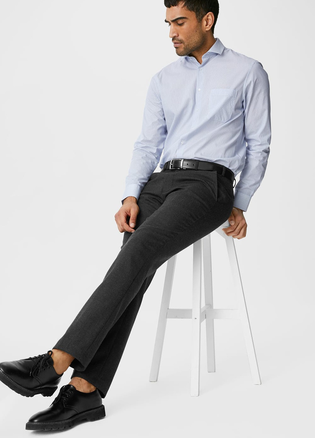 Голубой классическая рубашка C&A