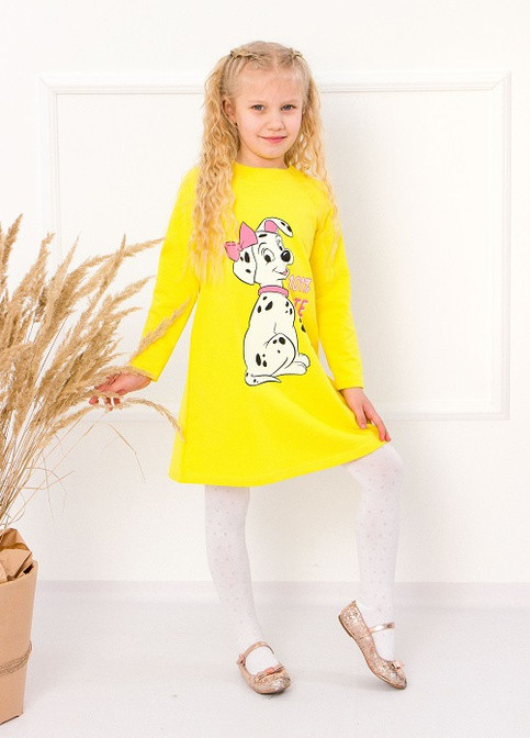 Жовта сукня для дівчинки 110 лимон (далматин) носи своє (-057-33-v20) Носи своє (256627169)