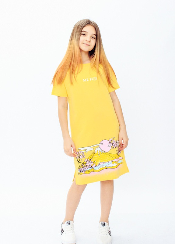 Жёлтое платье для девочки (подростковое) р. 134 желтый носи своє (-057-33-v0) Носи своє (256627213)