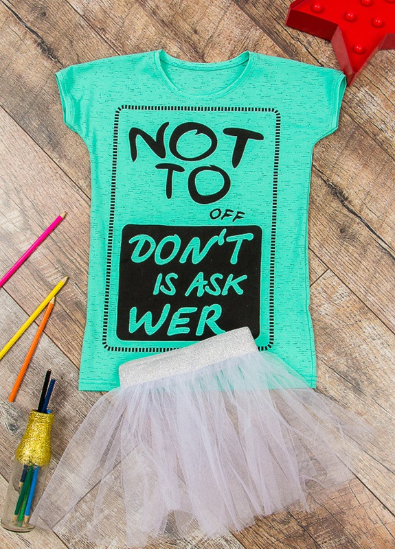 М'ятна сукня для дівчинки з фатиновою спідницею. 134 ментол носи своє (-070-33-v2) Носи своє (256627124)