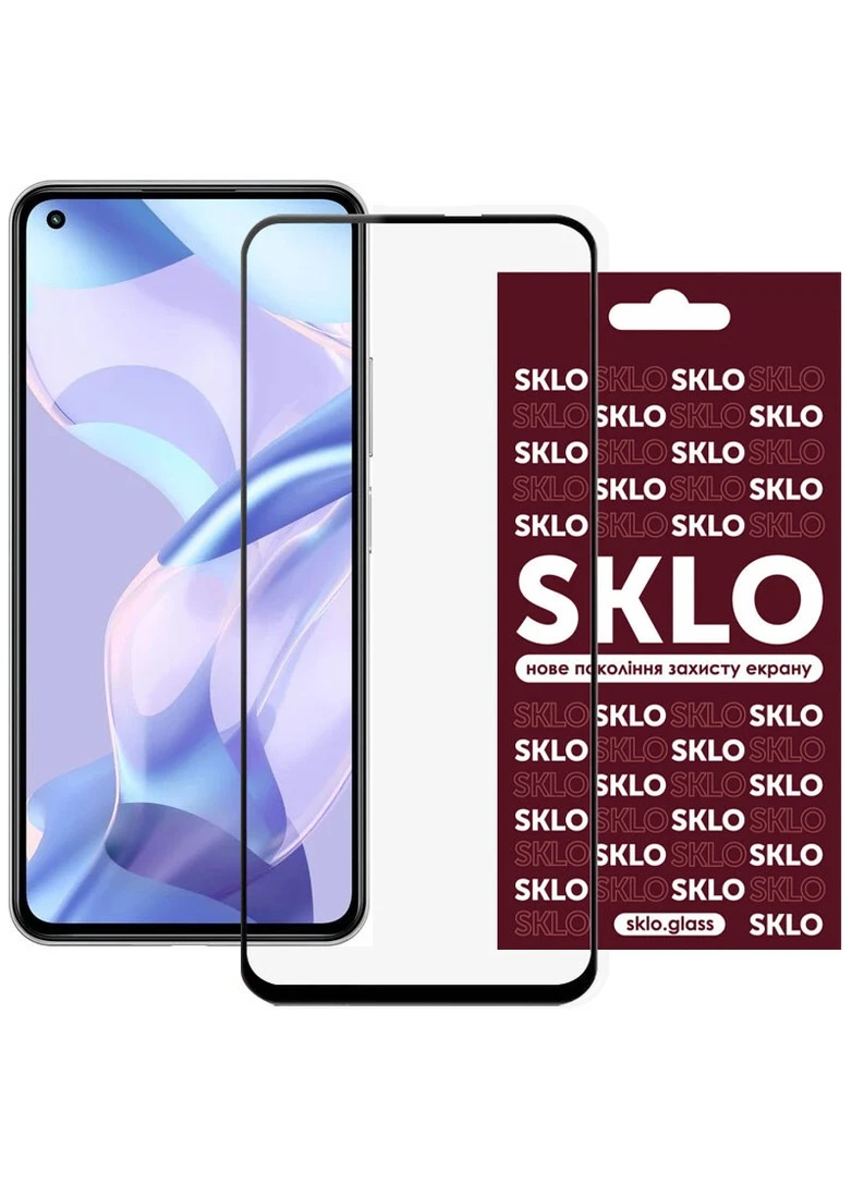 Захисне скло 3D (full glue) для Xiaomi Mi 11 Lite Чорний (is_00000043759_1) SKLO (256627991)