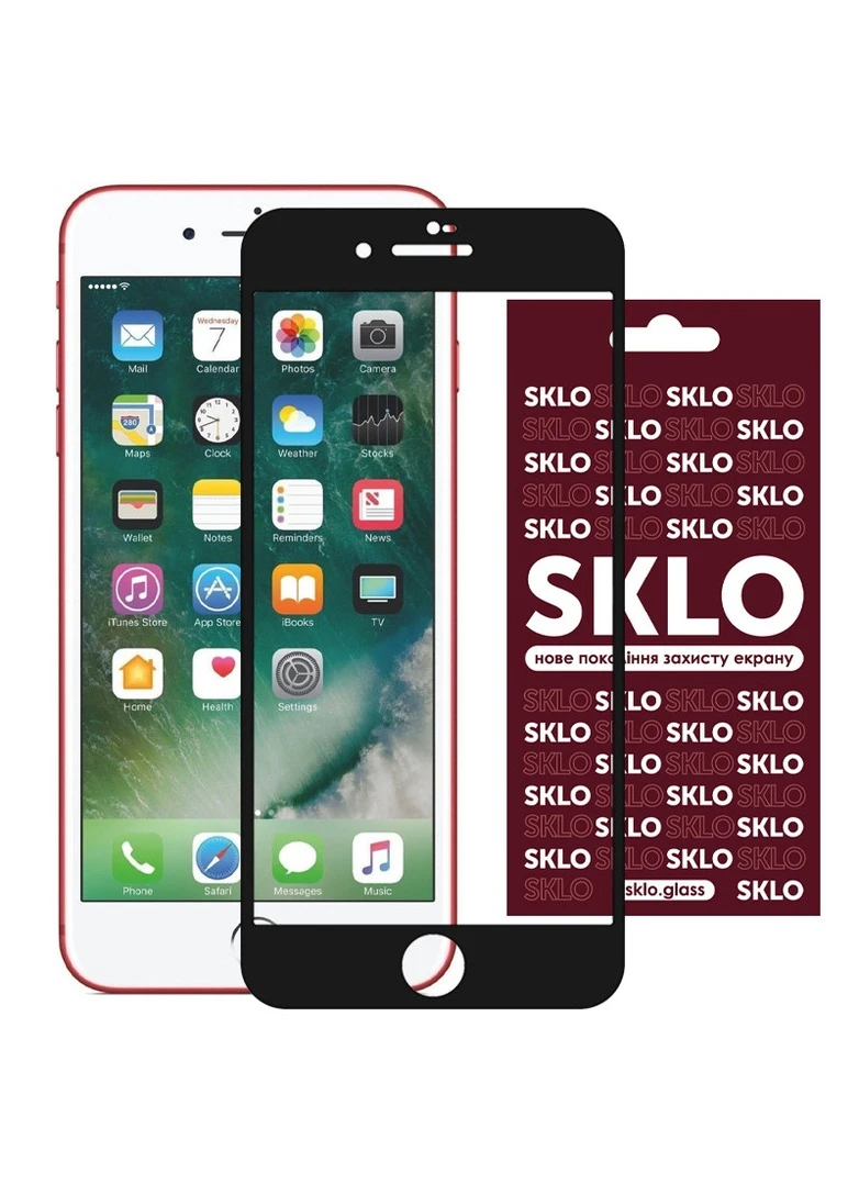 Захисне скло 3D (full glue) для Apple iPhone 7 / 8 / SE (2020) (4.7") Чорний (is_00000035435_1) SKLO (256628052)