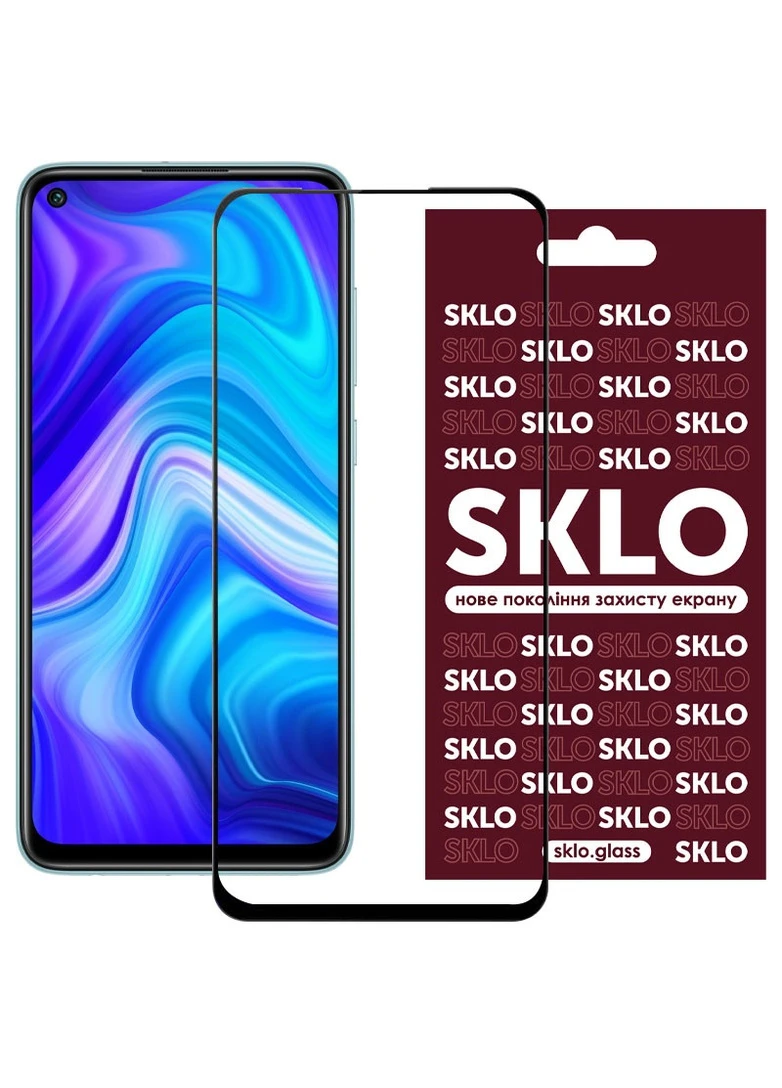 Захисне скло 3D (full glue) для Xiaomi Redmi Note 9 / Redmi 10X / Note 9T / Note 9 5G Чорний (is_00000036563_1) SKLO (256628067)