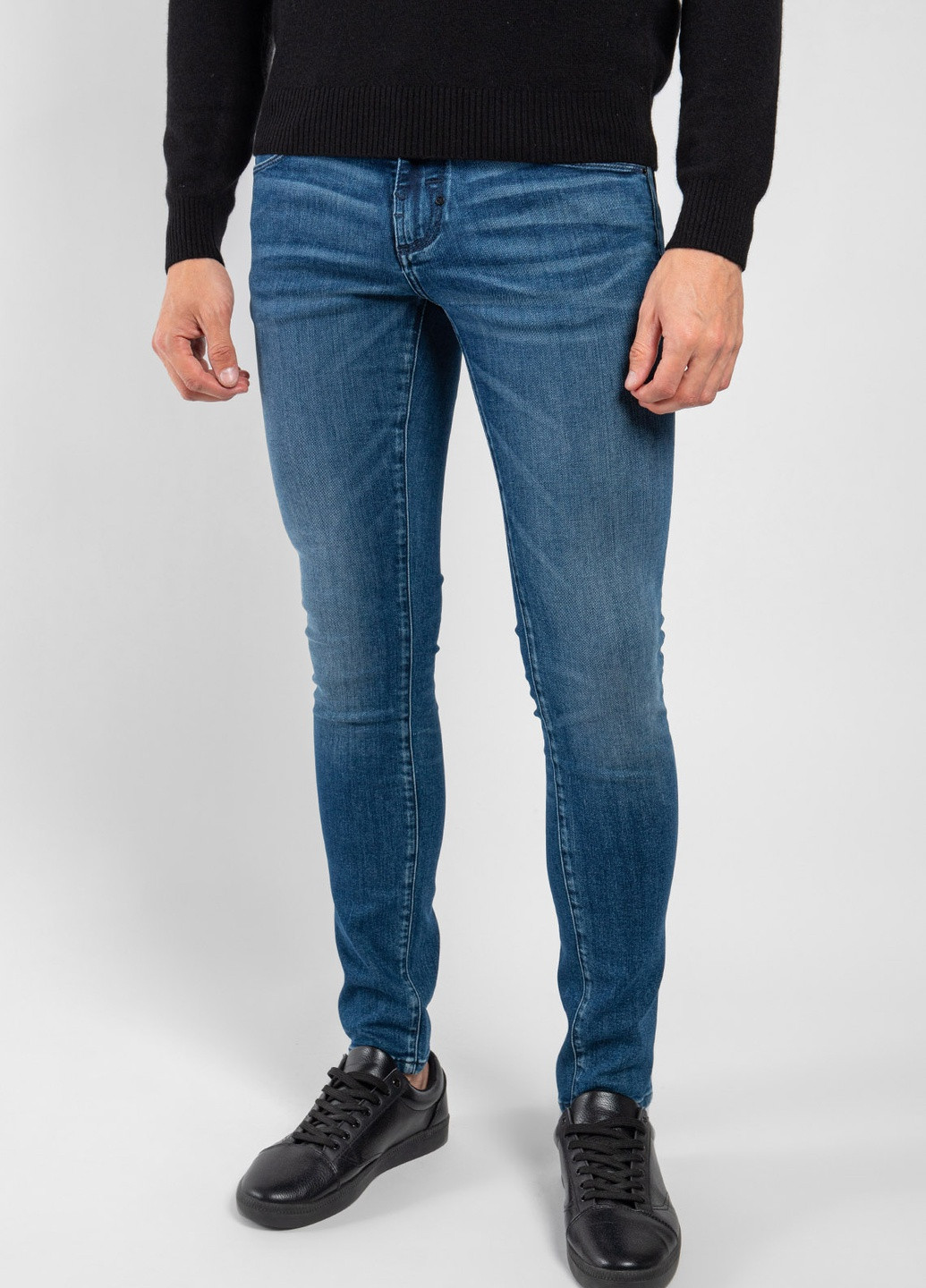 Синие демисезонные синие джинсы skinny Antony Morato