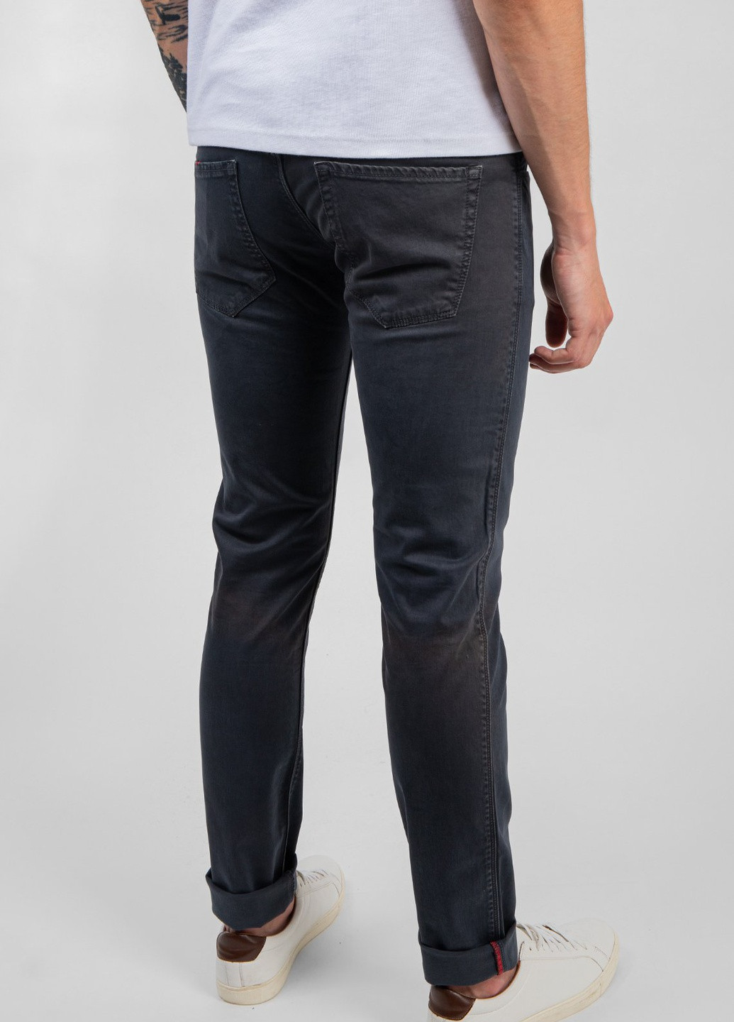 Темно-серые демисезонные графитовые джинсы skinny Richard J. Brown