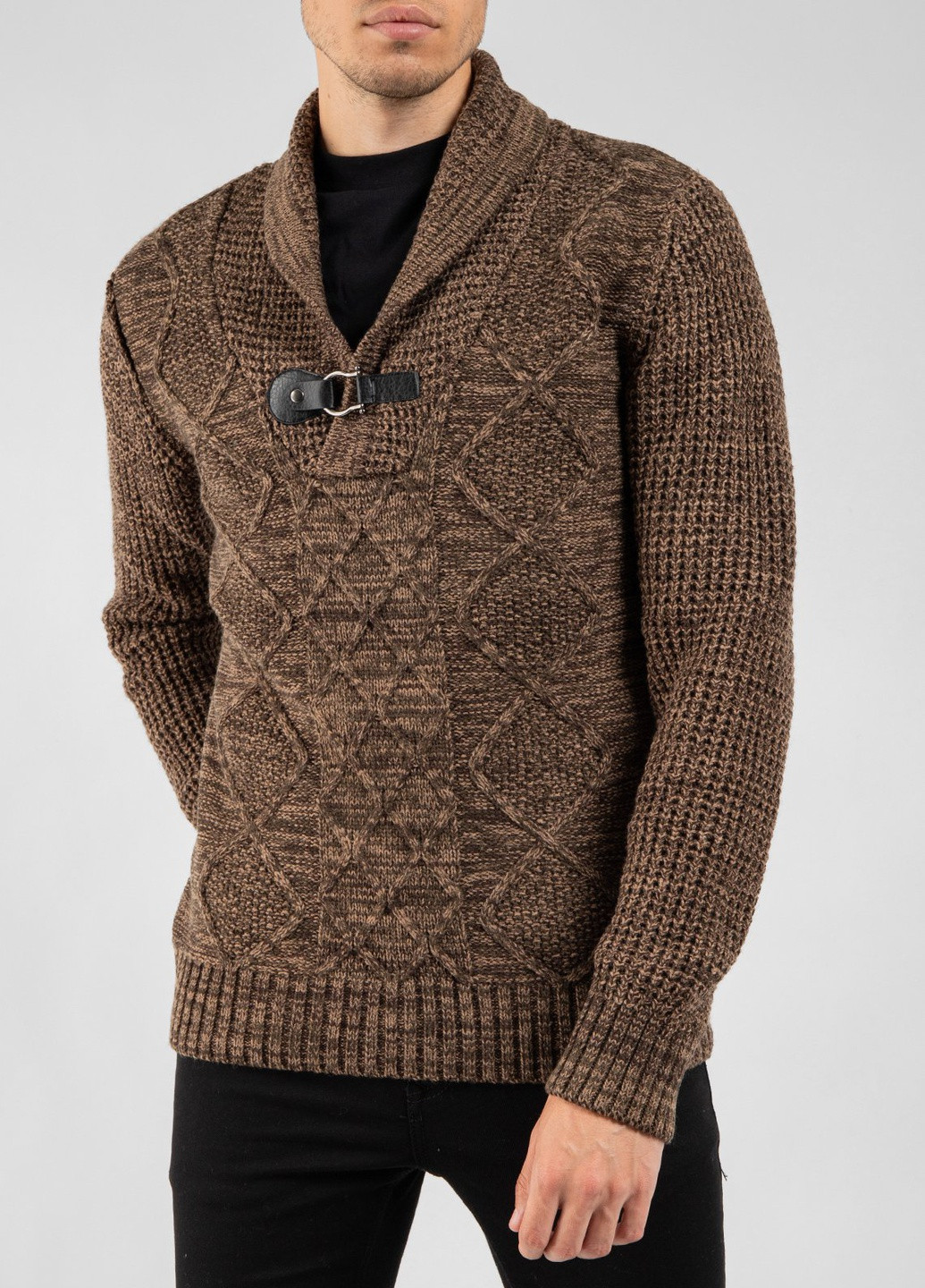 Коричневый демисезонный бордовый пуловер из шерсти G.Lupo
