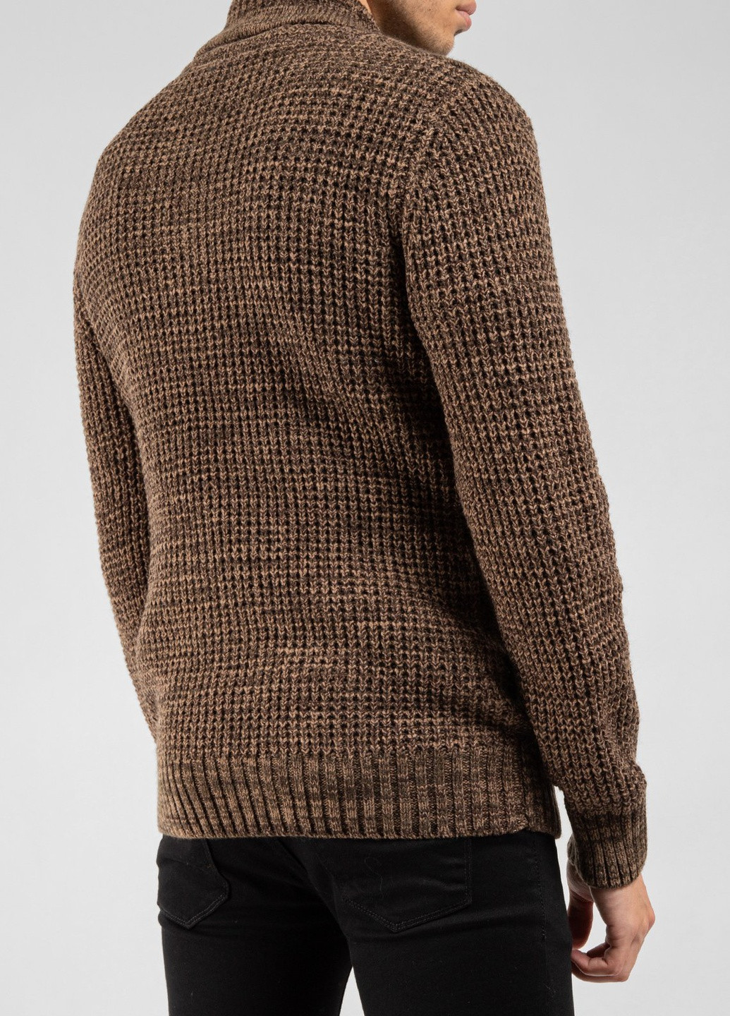 Коричневый демисезонный бордовый пуловер из шерсти G.Lupo