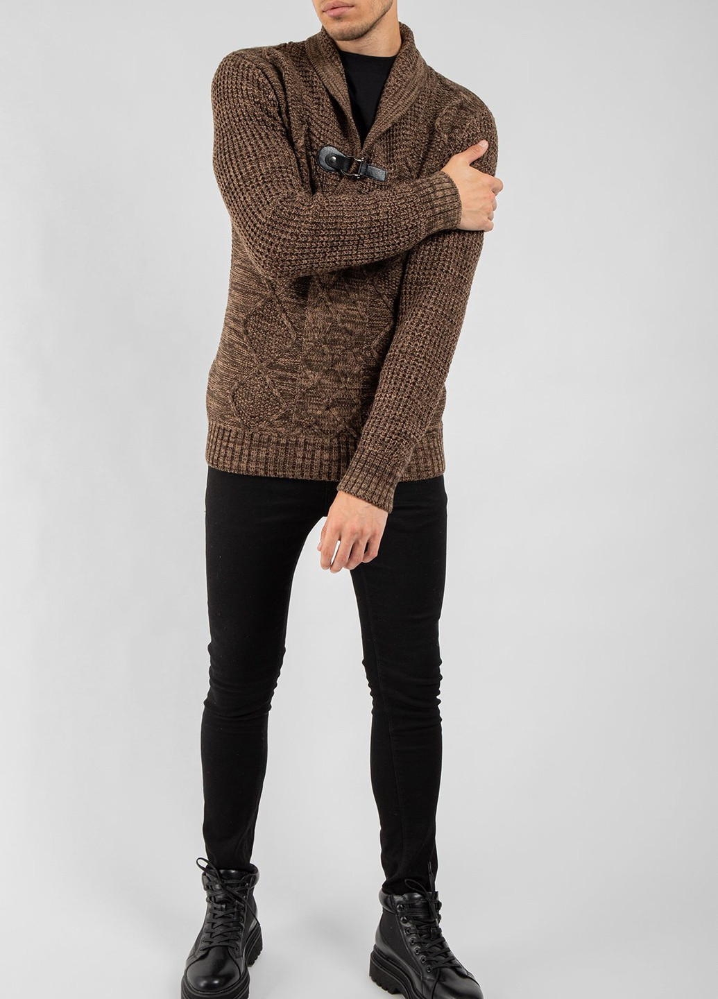 Коричневий демісезонний пуловер G.Lupo