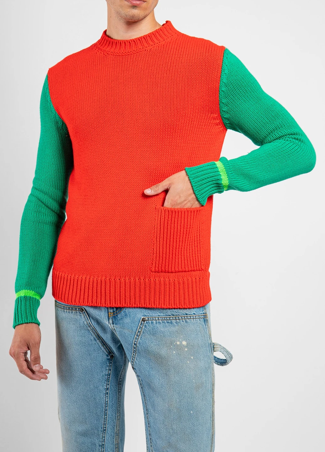 Червоний демісезонний светр MSGM