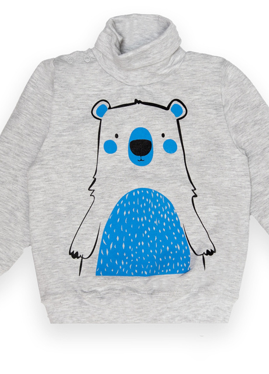Серый зимний детский свитер для мальчика sv-22-2-8 *bear* Габби