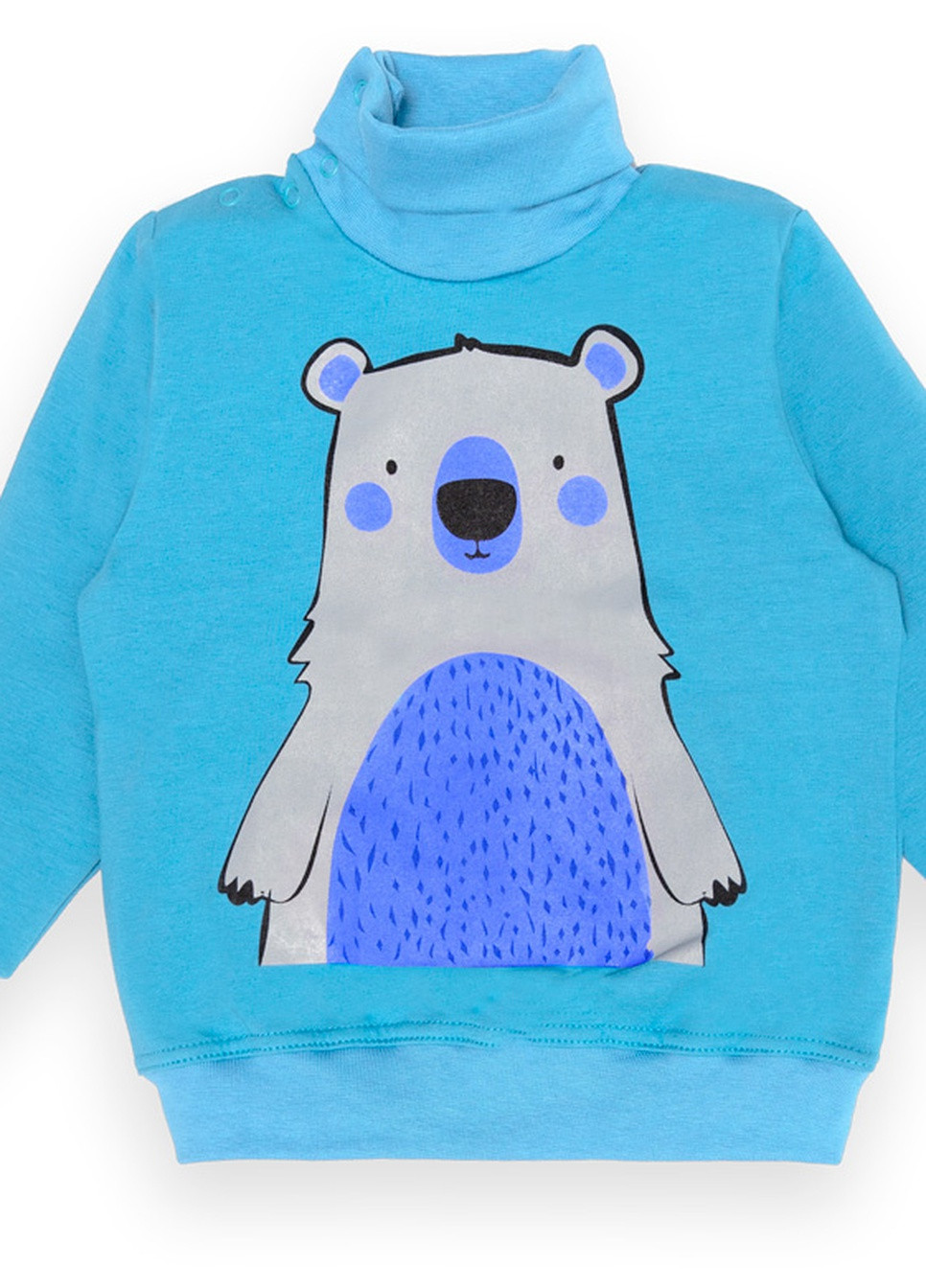 Бірюзовий зимовий дитячий светр для хлопчика sv-22-2-8 *bear* Габби