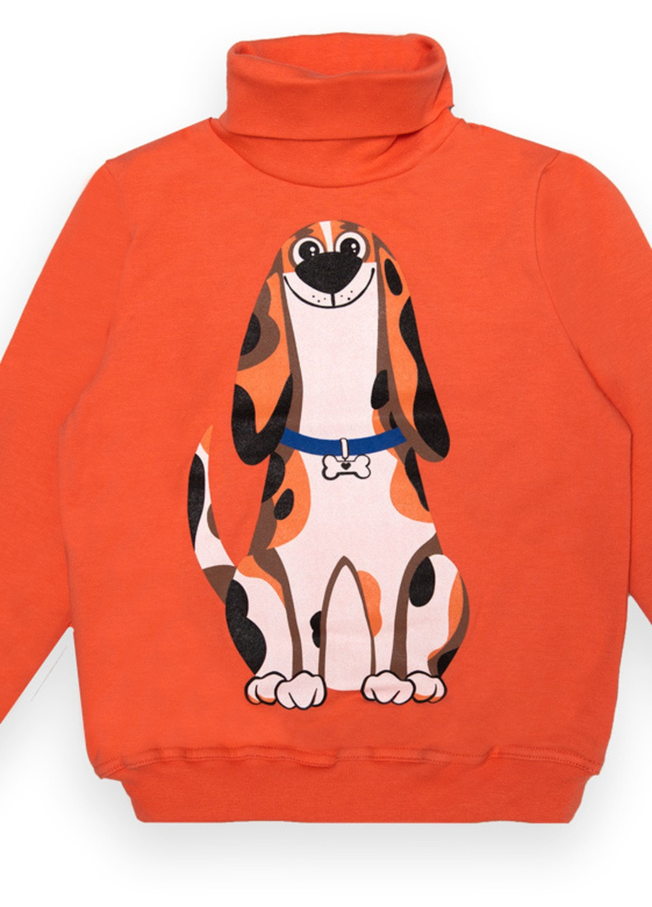 Оранжевый зимний детский свитер для мальчика sv-22-2-9 Габби
