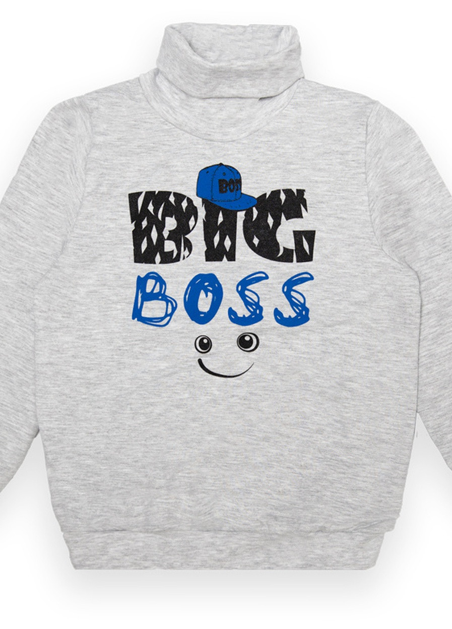 Серый зимний детский свитер для мальчика sv-22-2-10 *big boss* Габби