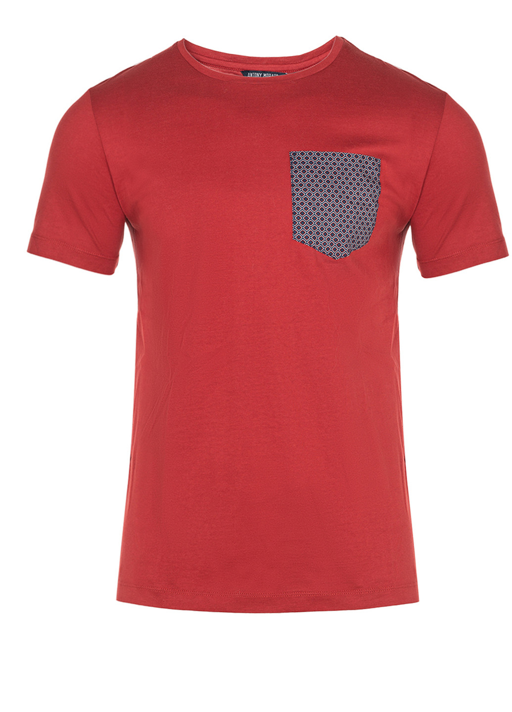 Красная мужская красная футболка с коротким рукавом Antony Morato