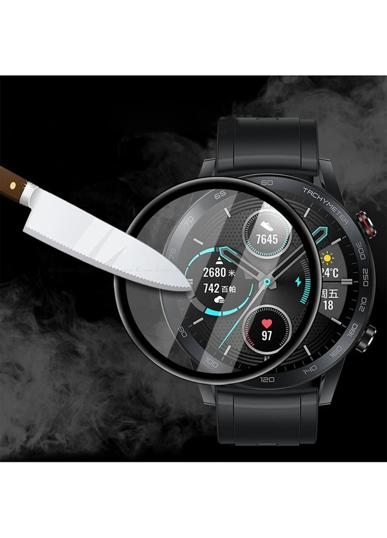 Полімерна плівка 3D (full glue) (тех.пак) для Huawei Honor MagicWatch 2 (42mm) Чорний (is_00000037956_1) Epik (256638680)