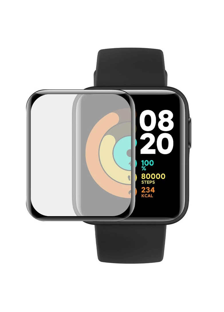 Полімерна плівка 3D (full glue) (тех.пак) для Xiaomi Redmi Watch 2 Lite Чорний (is_00000052552_1) Epik (256638675)