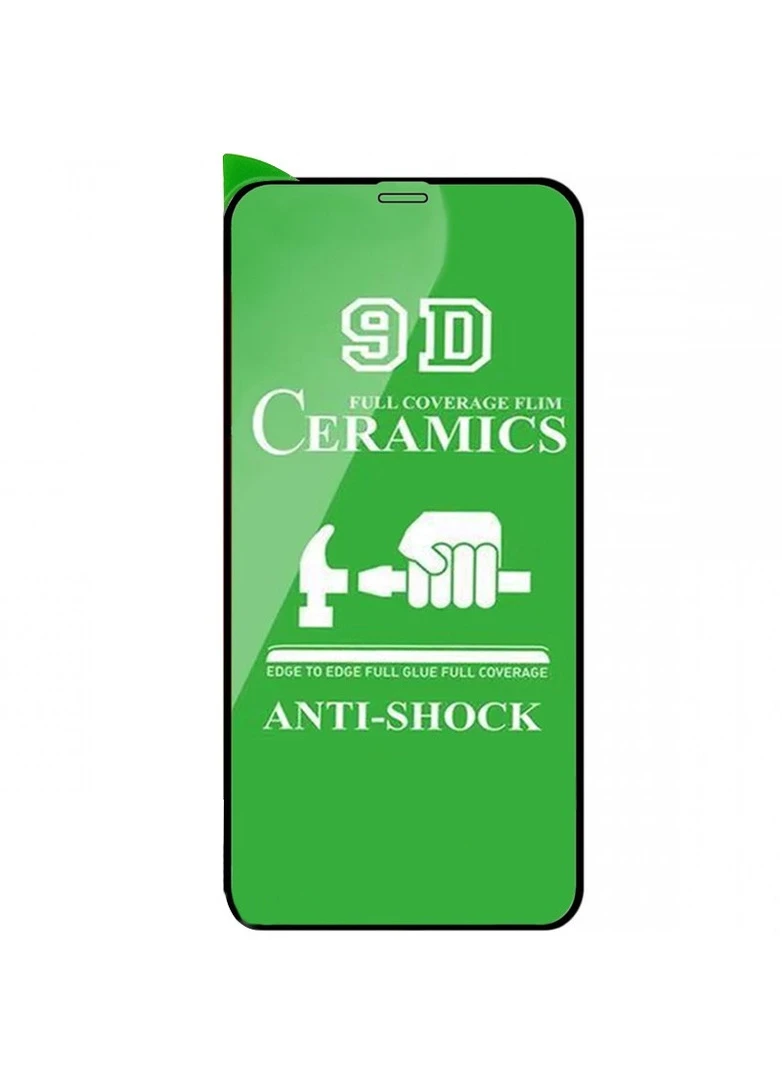 Захисна плівка 9D (без упак.) для Apple iPhone 13 / 13 Pro (6.1") Чорний (is_00000049935_1) Ceramics (256638767)