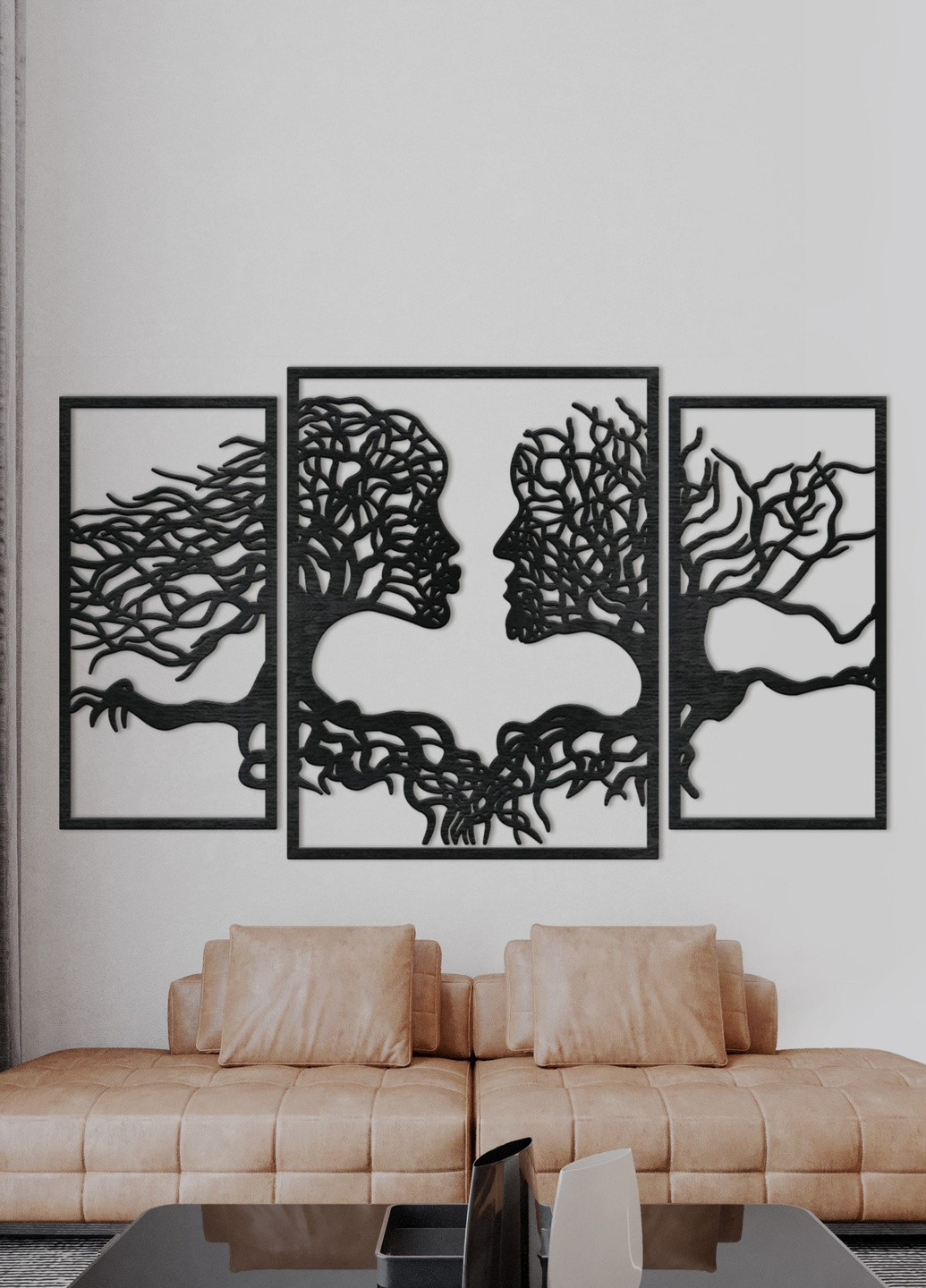 Настенное панно, декор интерьера, картина из дерева "Парочка-природа" размером 50см М39 (256651315)