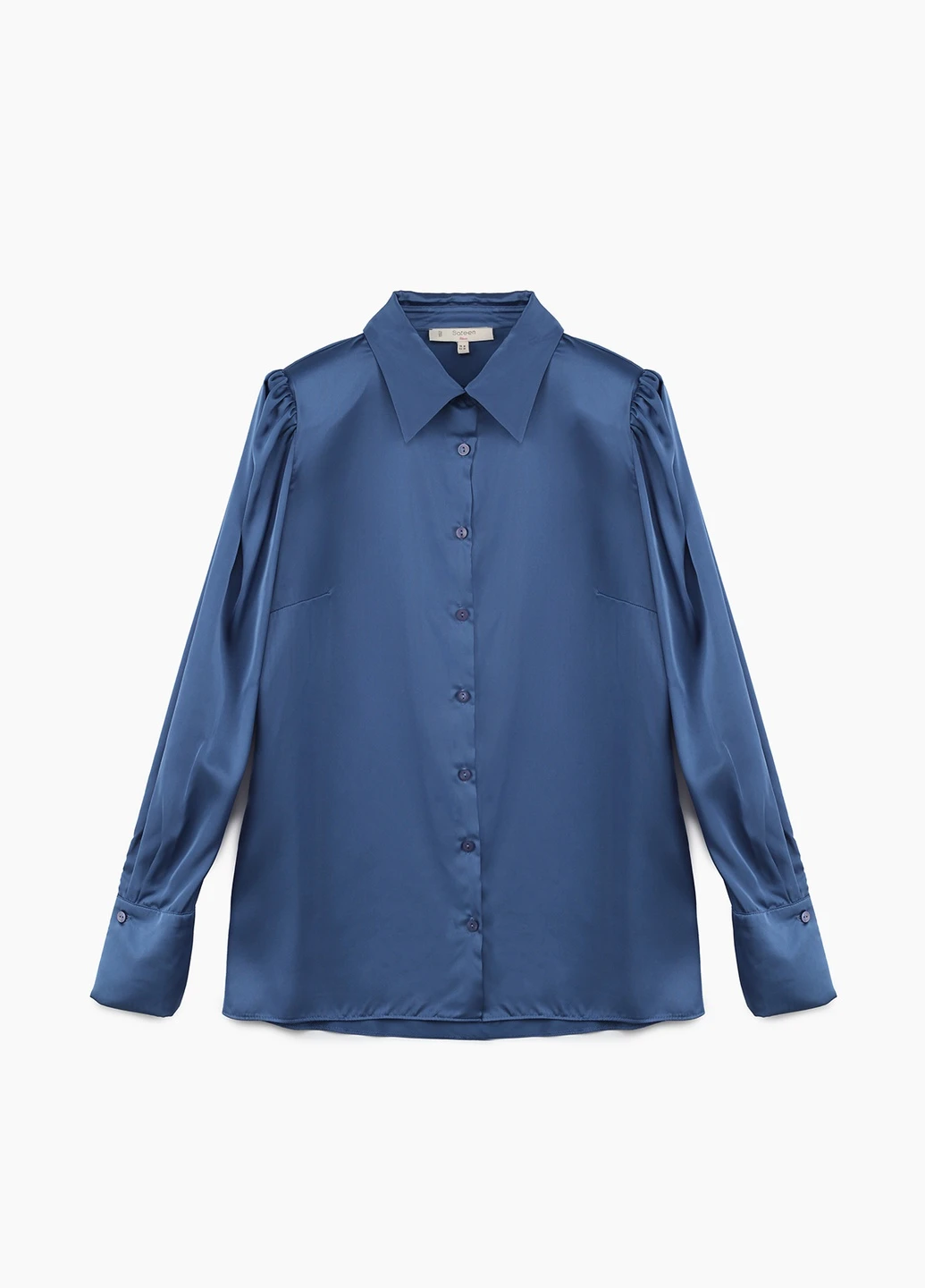 Синяя блуза Sateen