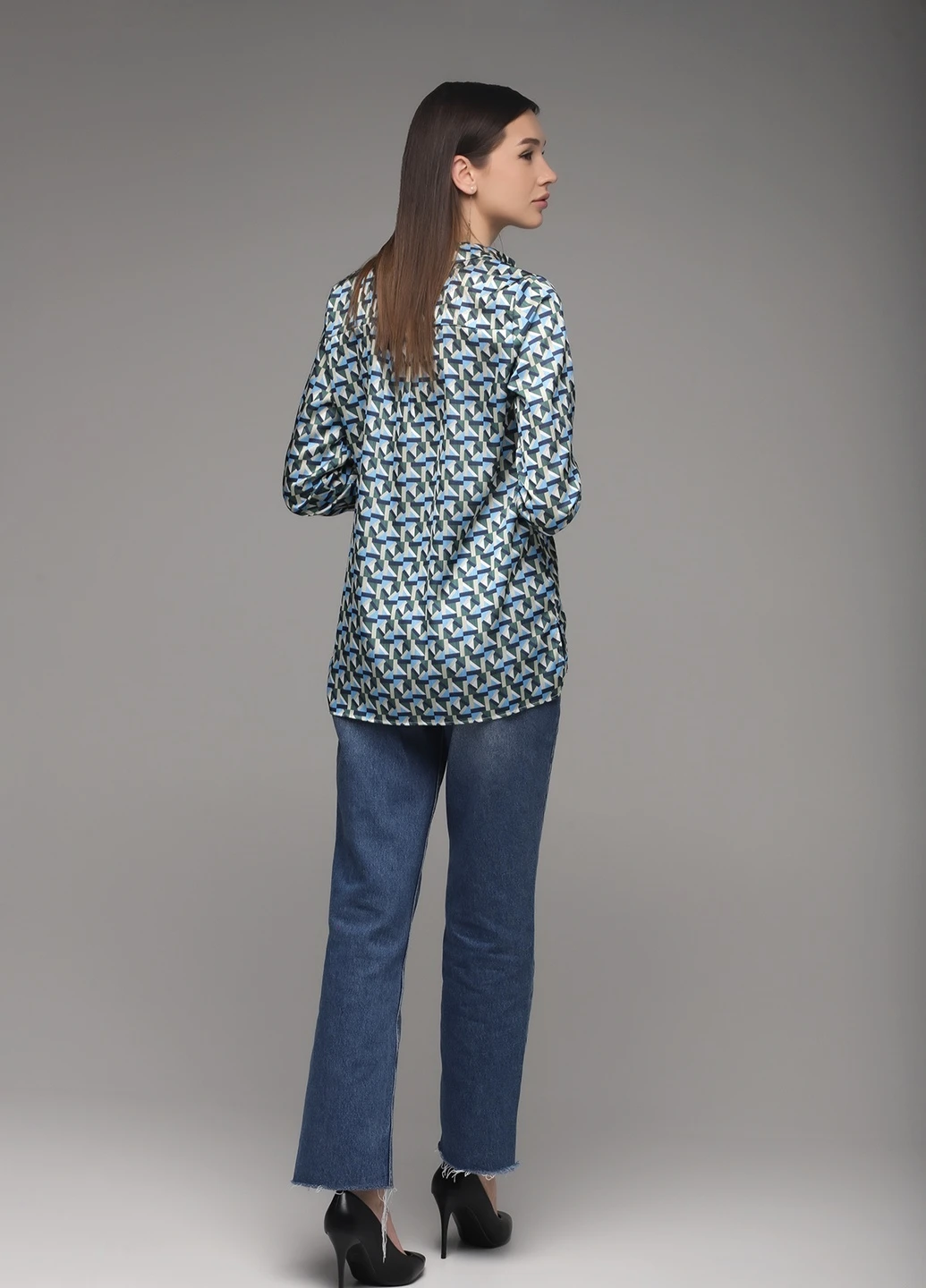 Зелена блуза Sateen