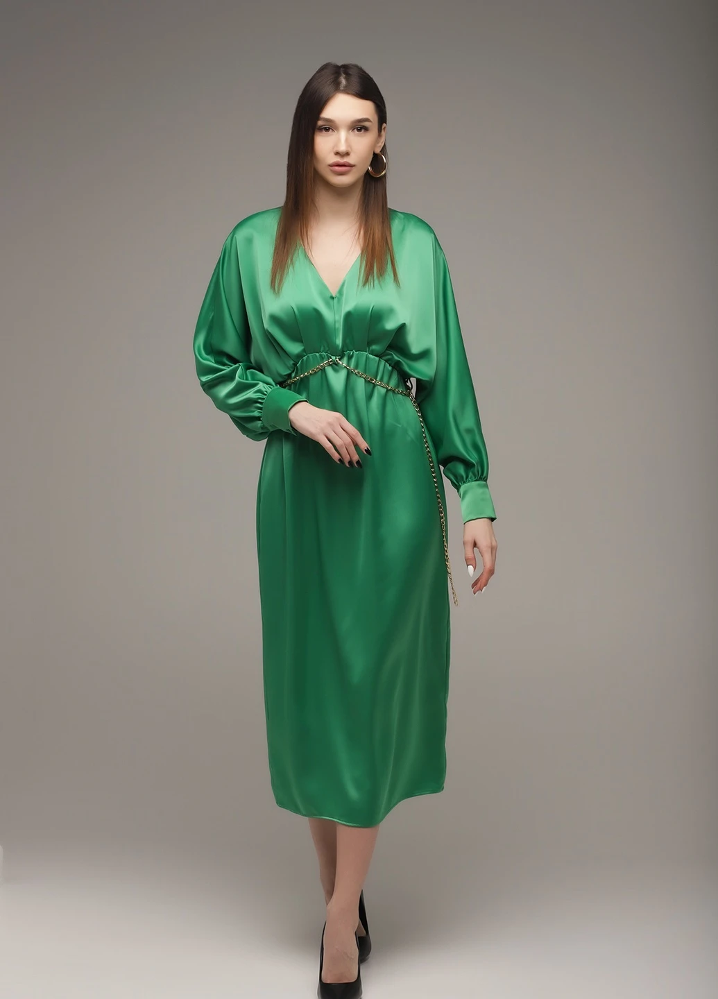 Зелена повсякденний сукня Sateen