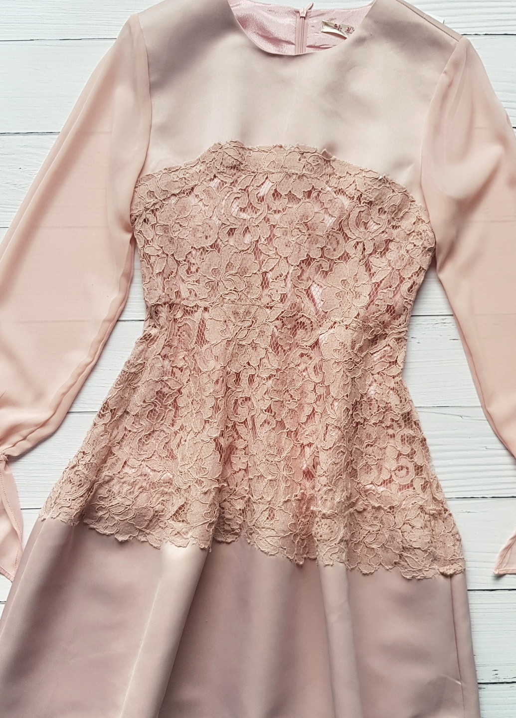 Рожева коктельна сукня рожева з мереживом No Brand