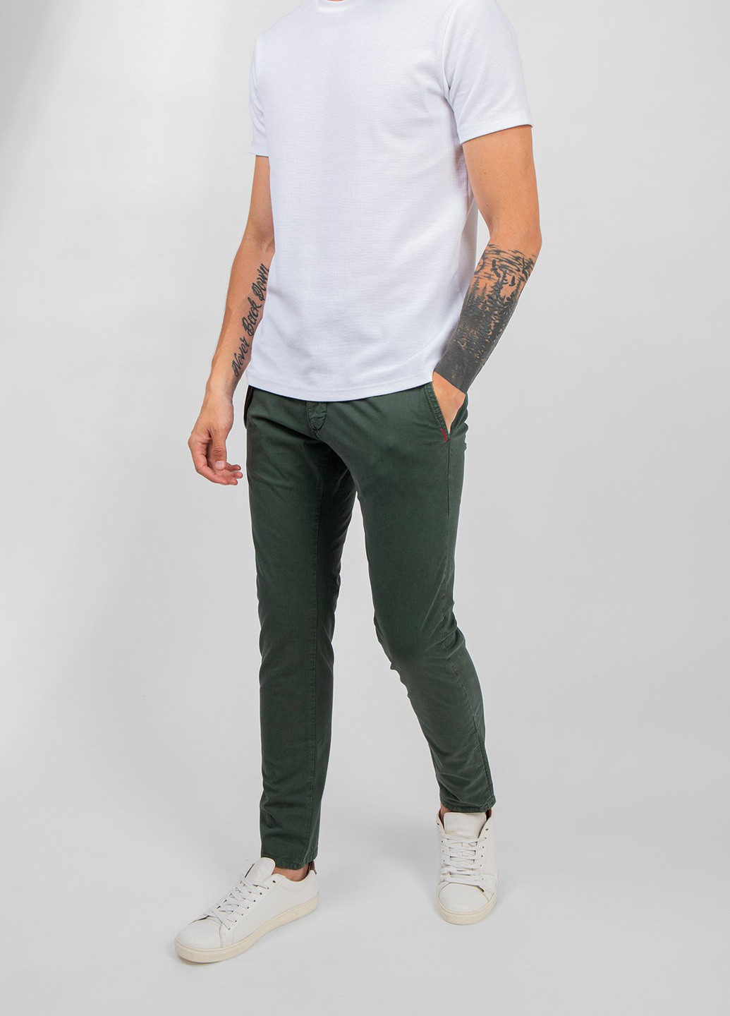 Зеленые кэжуал демисезонные брюки Modfitters
