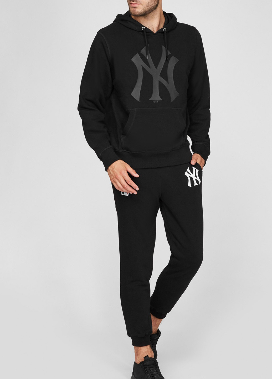 Черный худи Ny Yankees Imprint Helix Pullo 47 Brand (256659265)