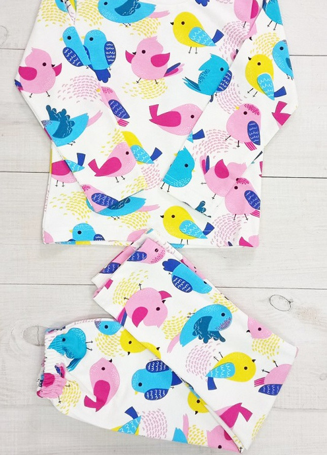 Молочная всесезон пижама для девочки (теплая) р. 104см котики+серый носи своє (-024-5-v49) Носи своє 6076