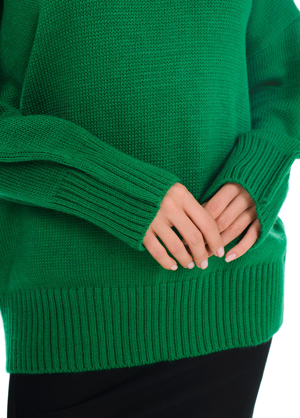 Зеленый свободный женский свитер SVTR