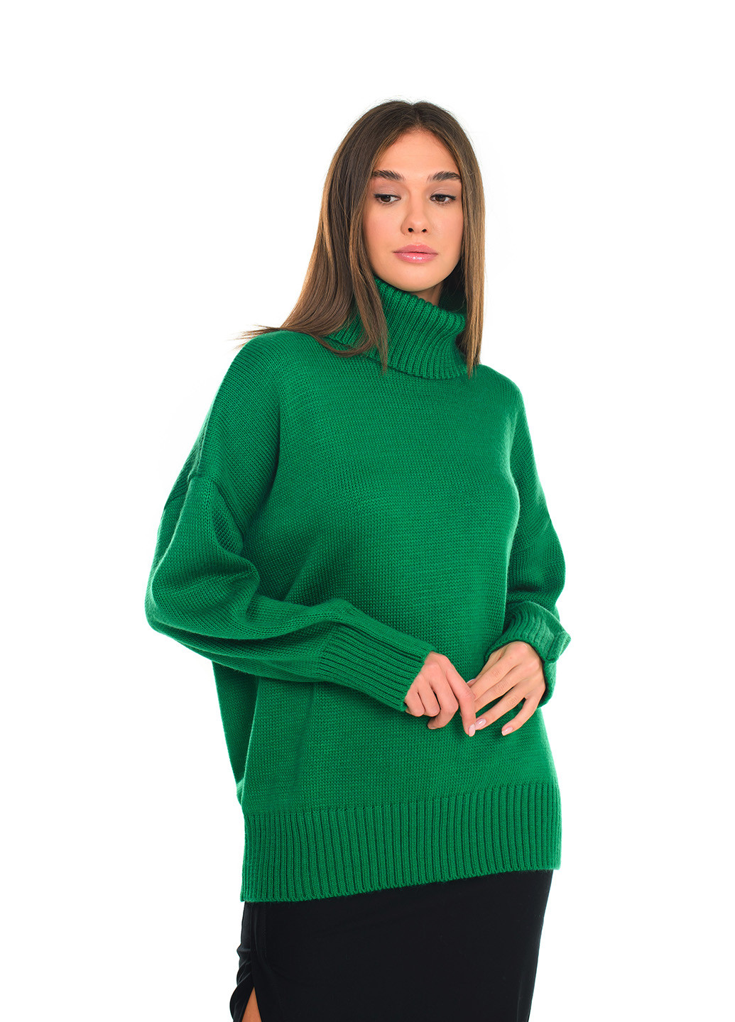 Зелений вільний жіночий светр SVTR