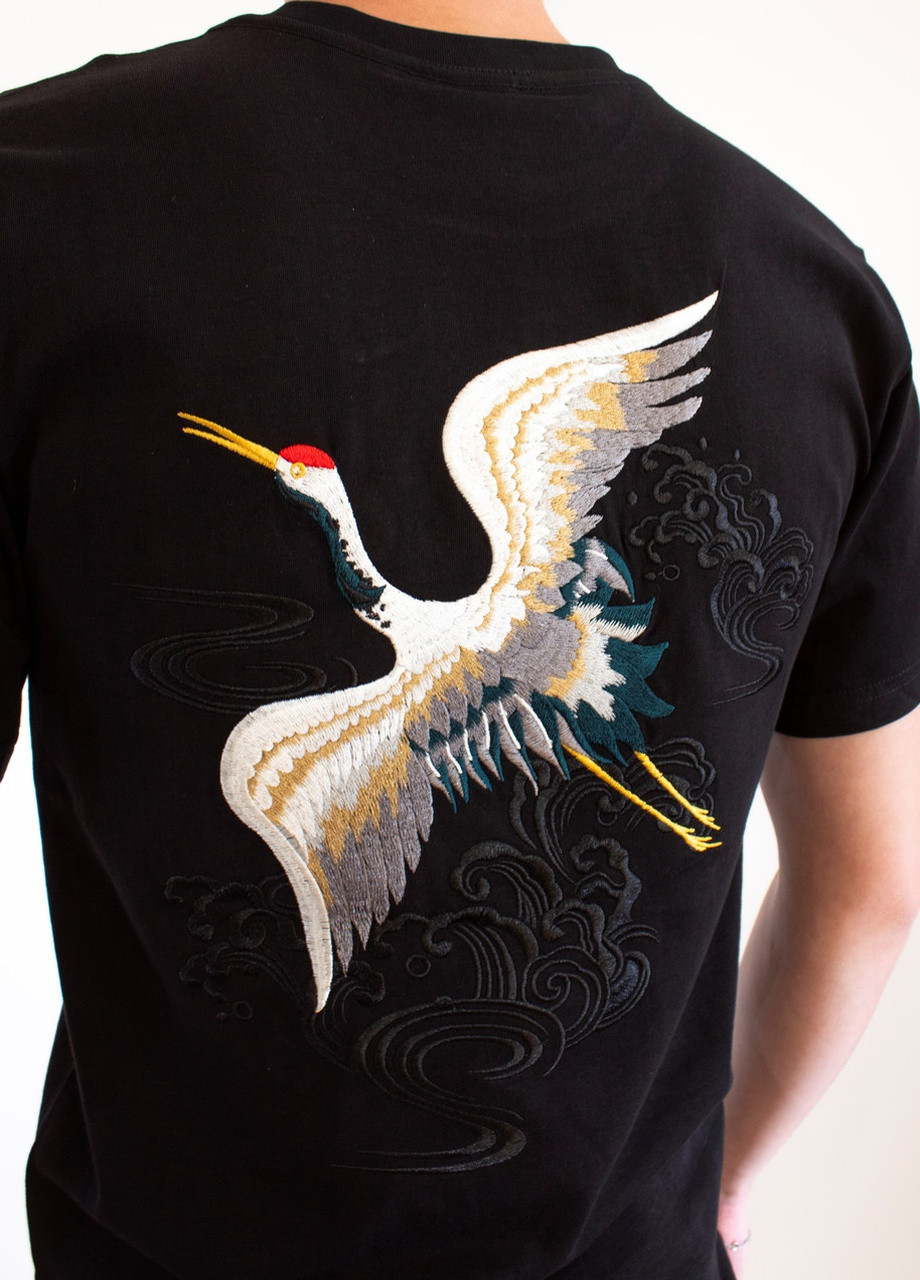 Черная мужская футболка stork l black (28972040 l) No Brand