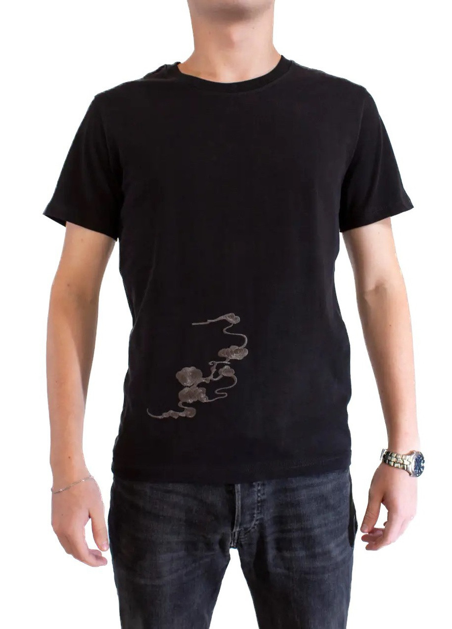 Черная мужская футболка the dragon m black (28972070 m) No Brand