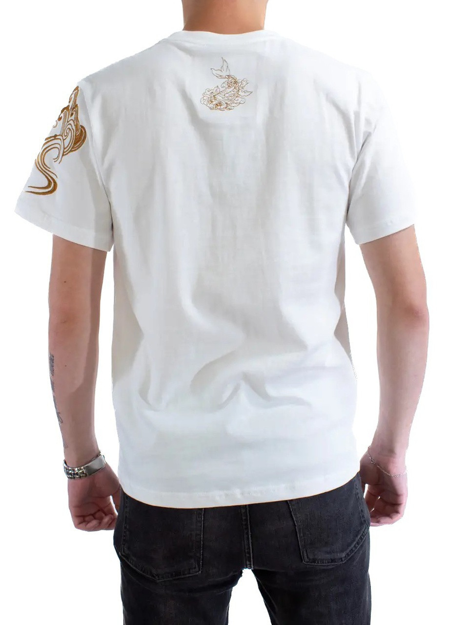 Біла чоловіча футболка carp poems m white (28972276 m) No Brand