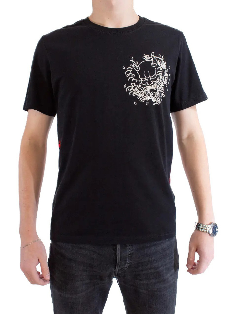 Чорна чоловіча футболка hannya wisdom s black (28972651 s) No Brand